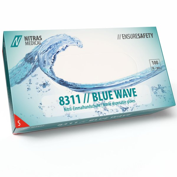 NITRAS 8311 BLUE WAVE Nitril-Handschuhe 100Stk Gr. S