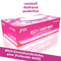 NITRAS 8327 CANDY WAVE Nitril-Handschuhe 100Stk Gr. S