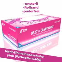 NITRAS 8327 CANDY WAVE Nitril-Handschuhe 100Stk Gr. XS