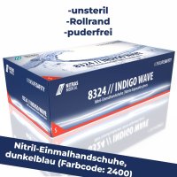 NITRAS 8324 INDIGO WAVE Nitril-Handschuhe 100Stk Gr. S