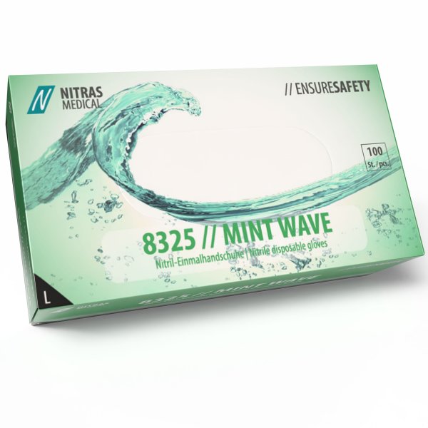 NITRAS 8325 MINT WAVE Nitril-Handschuhe 100Stk Gr. L