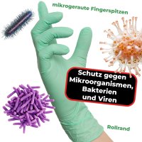 NITRAS 8325 MINT WAVE Nitril-Handschuhe 100Stk Gr. L