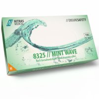 NITRAS 8325 MINT WAVE Nitril-Handschuhe 100Stk Gr. M