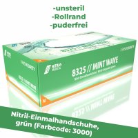 NITRAS 8325 MINT WAVE Nitril-Handschuhe 100Stk Gr. M
