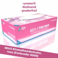 NITRAS 8321 PINK WAVE Nitril-Handschuhe 100Stk Gr. XS