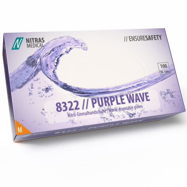 NITRAS 8322 PURPLE WAVE Nitril-Handschuhe 100Stk Gr. M
