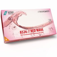 NITRAS 8326 RED WAVE Nitril-Handschuhe 100Stk Gr. M