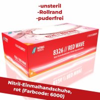 NITRAS 8326 RED WAVE Nitril-Handschuhe 100Stk Gr. M