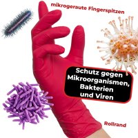 NITRAS 8326 RED WAVE Nitril-Handschuhe 100Stk Gr. M