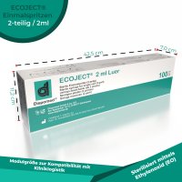 ECOJECT 2-tlg Einmal-Spritzen 2ml 100Stk