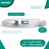 SOLUFLO G LLVet (Tiermedizin) Infusionsbesteck 150cm