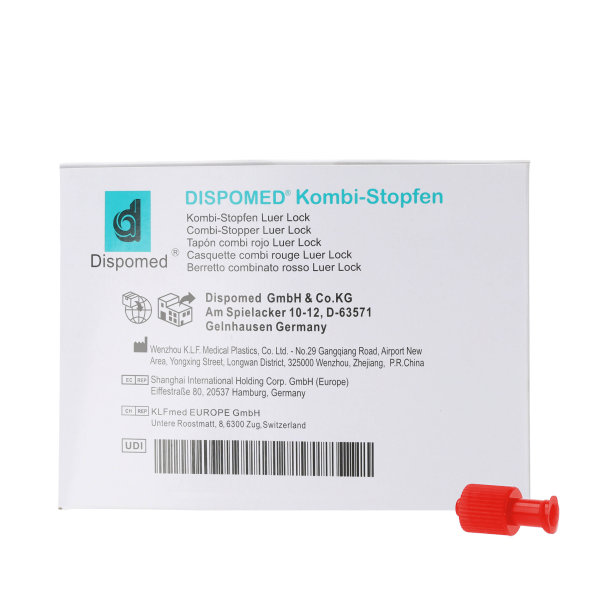 DISPOMED Verschlusskoni Kombi-Stopfen rot 100Stk