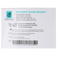 DISPOMED Verschlusskoni Kombi-Stopfen rot 100Stk