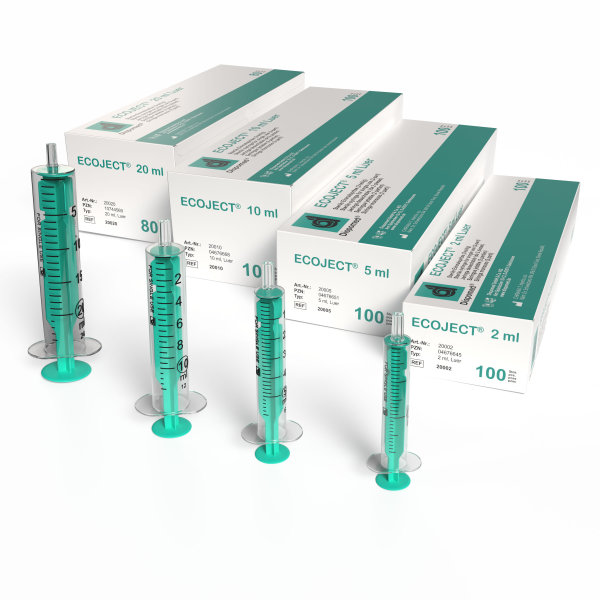 ECOJECT 2-tlg Einmal-Spritzen 80 bis 100Stk  -Größe wählbar-
