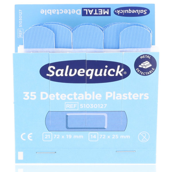 Salvequick 51030127 Detektierbare Pflasterstrips Refill 35Stk