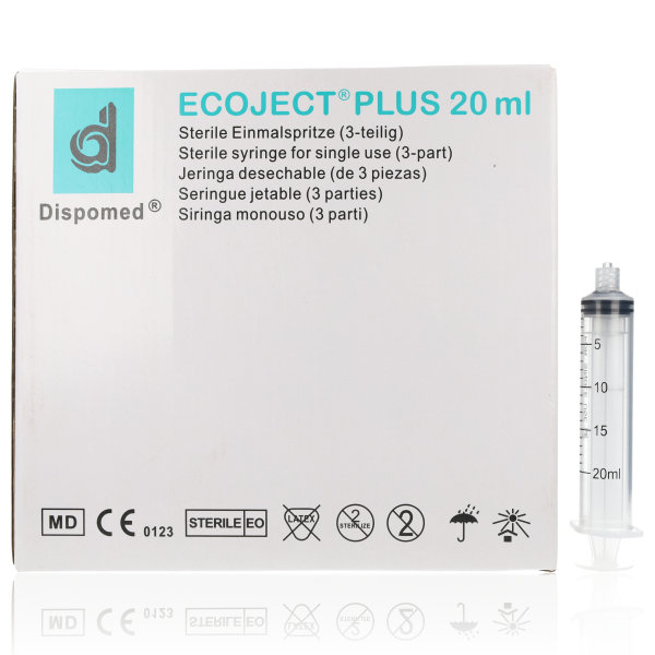 ECOJECT Plus 3-tlg Einmal-Spritzen 50 bis 100Stk  -Größe wählbar-