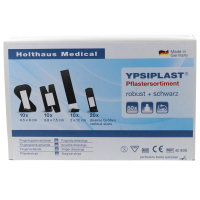 YPSIPLAST Finger-Pflastersortiment robust+schwarz 50Stk