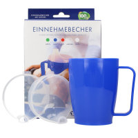 Dr.Junghans Schnabelbecher 1 Griff, 2 Deckel, blau
