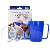 Dr.Junghans Schnabelbecher 2 Griffe, 2 Deckel, blau