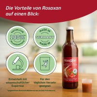 Rosaxan Nährstoffkomplex – 750 ml Saft & 20 Vitamin D Tabletten