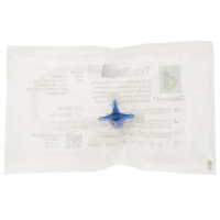 DISPOMED Triafix 3-Wege-Hahn blau mit 10cm Verlängerung
