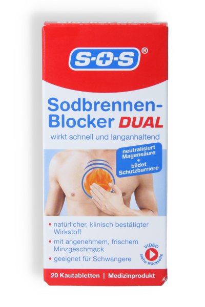 SOS Sodbrennen-Blocker DUAL 20 Kautabletten