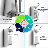 Abschließblech für Horn Wandspender inkl. 2 Schlüssel