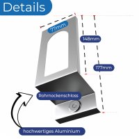 Abschließblech für Horn Wandspender inkl. 2 Schlüssel