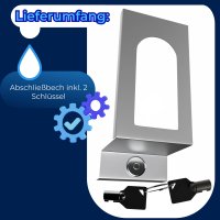 Abschließblech für Horn Wandspender inkl. 2 Schlüssel