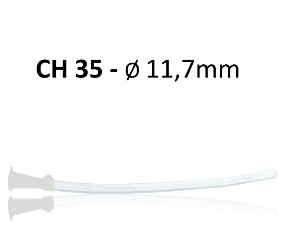 Darmrohr CH 35 - Ø 11,7mm weiß