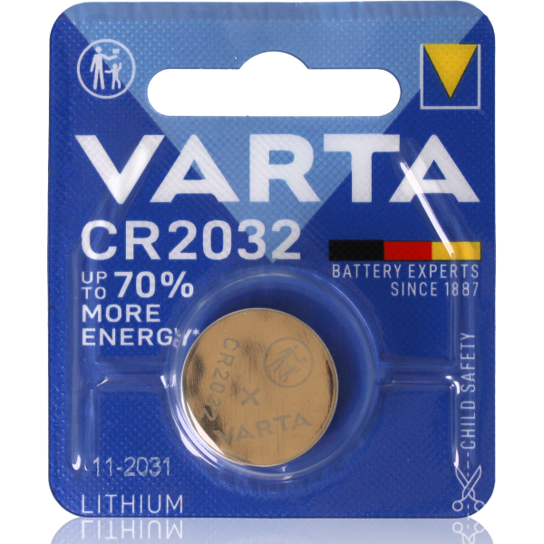 Varta Batterien Knopfzelle CR2032 3V