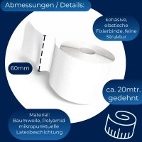 Horn-haft fein weiß 6cm x 20m