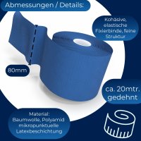 Horn-haft fein blau 8cm x 20m