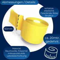 Horn-haft fein gelb 6cm x 20m