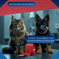 Horn-haft fein rot 6cm x 20m