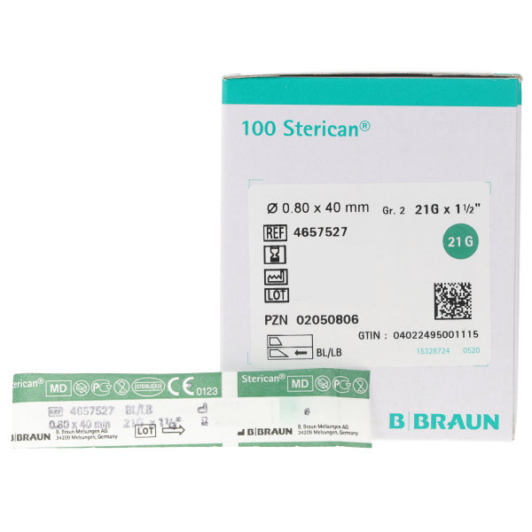 Sterican Kanülen Gr. 2 grün 0,80 x 40mm 100Stk