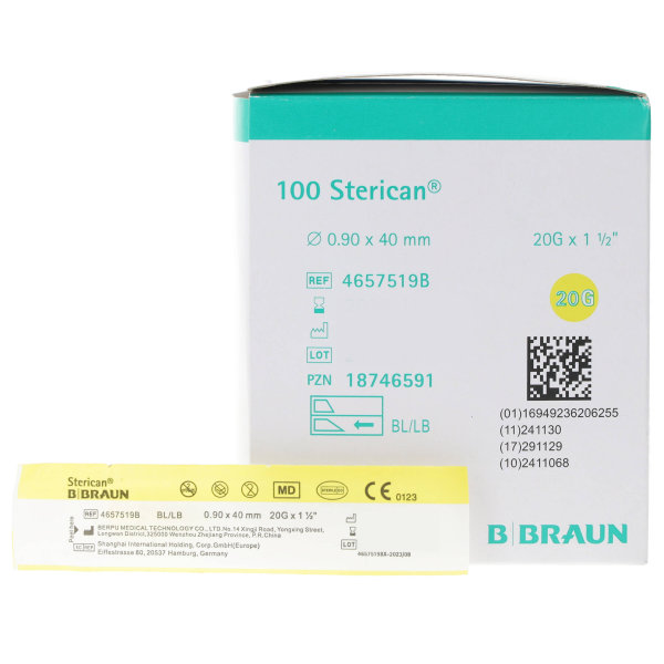 Sterican Kanülen Gr. 1 gelb 0,90 x 40mm 100Stk