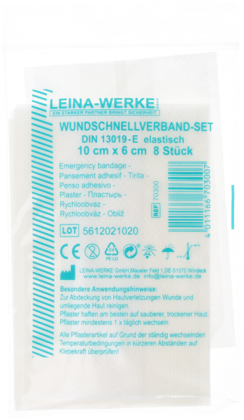 Leina Wundpflaster 6 x 10cm DIN 13019-E 8 Stück
