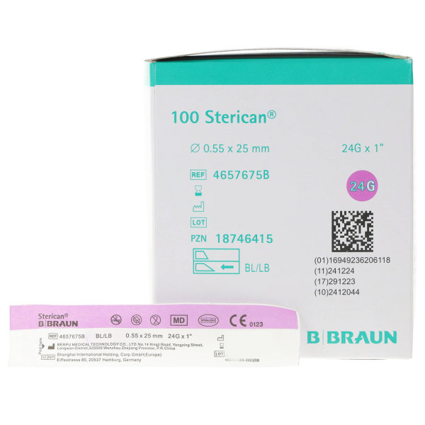 Sterican Kanülen Gr. 17 lila 0,55 x 25mm 100Stk