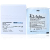 Horn Medical Mullkompressen 5x5cm steril weiß 25x 2Stk