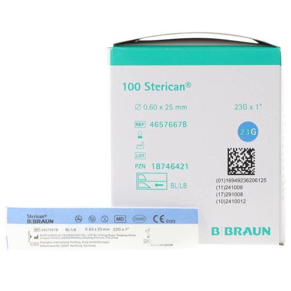 Sterican Kanülen Gr. 16 blau 0,60 x 25mm 100Stk