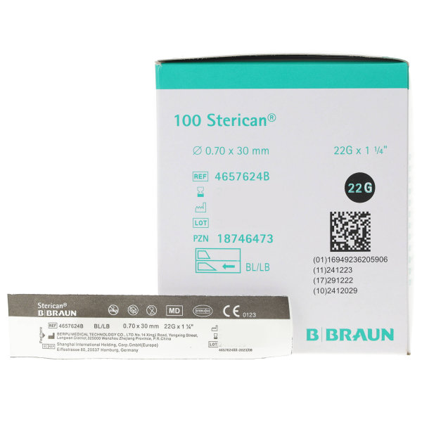 Sterican Kanülen Gr. 12 schwarz 0,70 x 30mm 100Stk