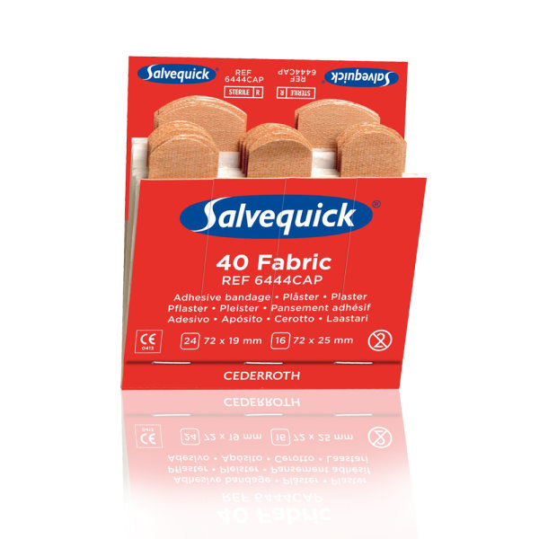 Salvequick 6444 Elastische Pflasterstrips Refill 40Stk