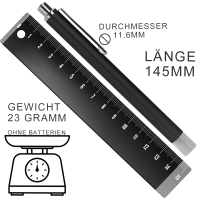 Didox LED schwarz inkl. Batterien