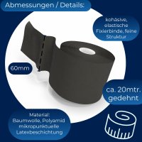 Horn-haft fein schwarz 6cm x 20m