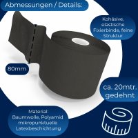 Horn-haft fein schwarz 8cm x 20m