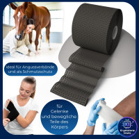 Horn-haft krepp schwarz 6cm x 20m