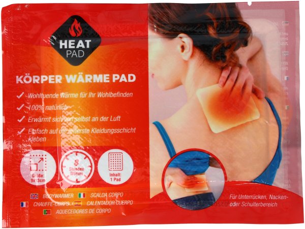 HEAT-PAD Körper Wärme Pad 9 x 13cm