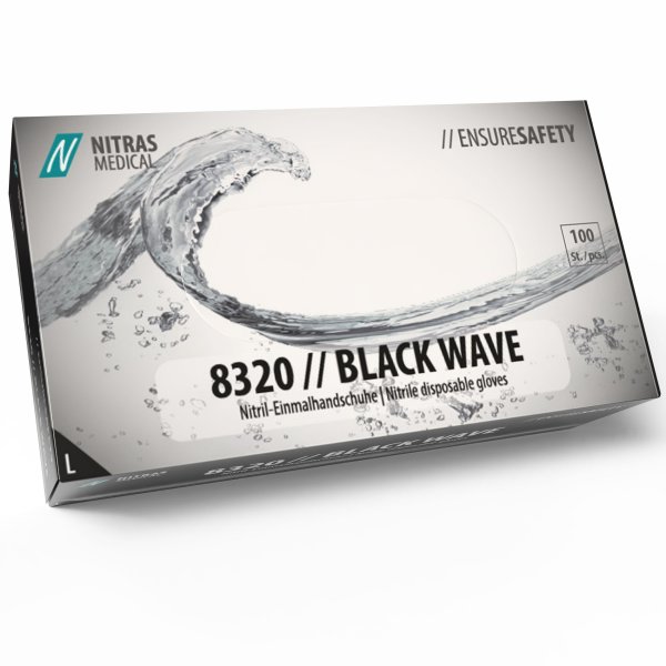 NITRAS 8320 BLACK WAVE Nitril-Handschuhe 100Stk Gr. L