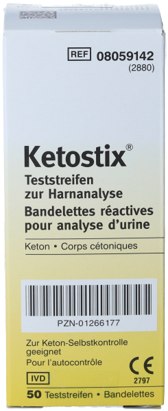 Ketostix Harnanalyse Teststreifen 50Stk MHD 08.2024